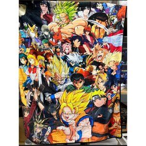 LAhair Anime Characters Fleece Blanket Double Sided 40"X50" Soft Lightweight Thr